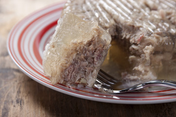 Jellied meat.