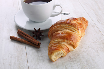 coffee and croissant
