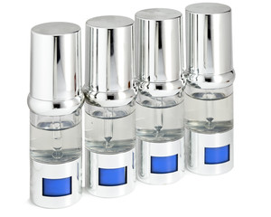 silvery ampoules, small bottles, medical or cosmetic appointment