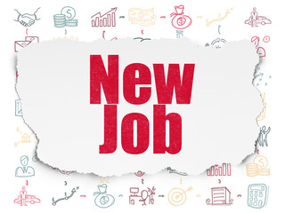 Fototapeta premium Business concept: New Job on Torn Paper background