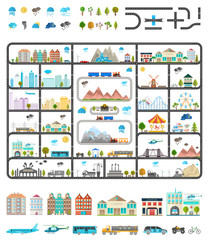 Elements of Modern City - Stock Vector