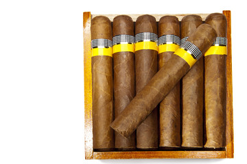 The Cuban cigars, hand made..