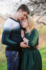 Fototapeta premium couple in love in the forest