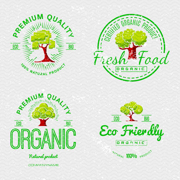 Set Organic Natural Ecology stickers