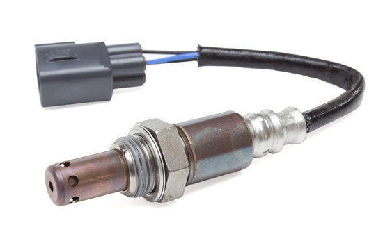 the oxygen sensor on a white background for a car