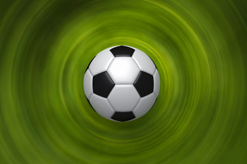 soccer Ball and green background © Sondem