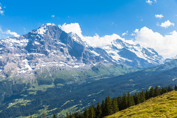 Obraz premium Panoramic view of Eiger, Monch and Jungfrau