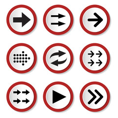 Set of Arrows on Buttons