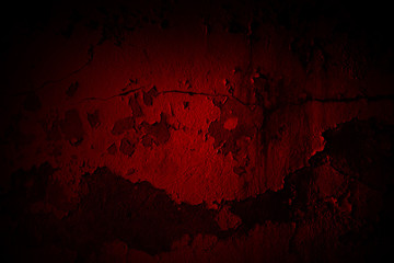 Dark grungy red concrete wall background