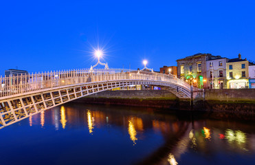 Ha'penny bridge Dublin Ireland