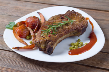 Closeup of grilled steak