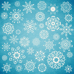 Christmas set of snowflakes