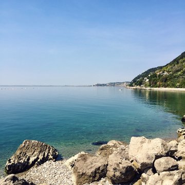 A sunny day in a Stunning Naturist Beach in Trieste Italy