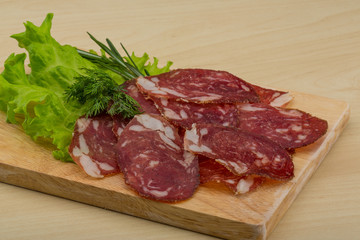 Sliced salami