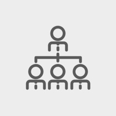 Business meeting thin line icon