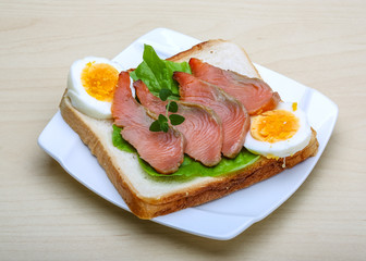Sandwich with salmon