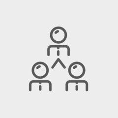 Business team thin line icon