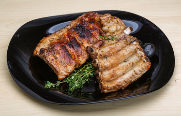 Roasted pork ribs