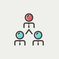 Business team thin line icon