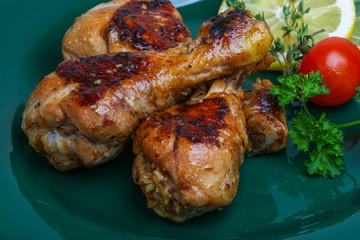 Roasted chicken legs