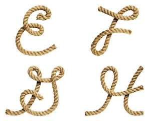 Letter E, F, G, H