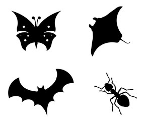 Animaux en 4 icônes