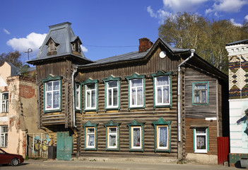 Historic house in Kimry. Tver Oblast. Russia