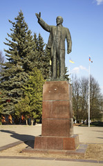 Monument to Lenin in Kimry. Tver Oblast. Russia