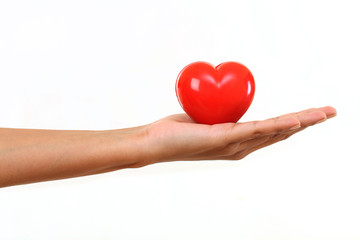 Obraz premium Hand holding Red heart shape
