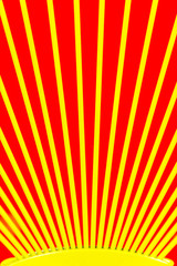 Yellow bars of iron rays