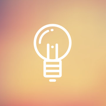 Light bulb thin line icon