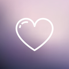 Heart thin line icon