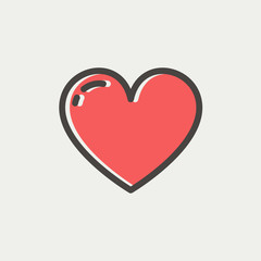Heart thin line icon