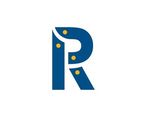 R letter logo icon template 2