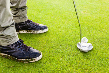 Golfer on the green