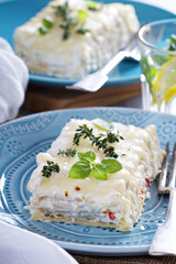 White chicken cheese lasagna