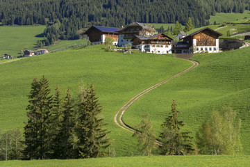 ドロミティ地方の田園風景