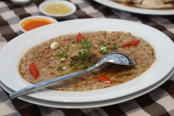 Streamed mince pork with salted fish and soy suace