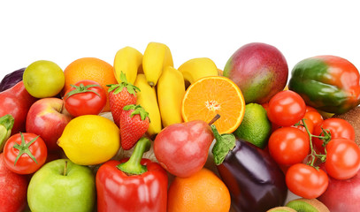 Obraz na płótnie Canvas set of fruits and vegetables