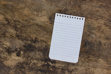 White blank note paper.