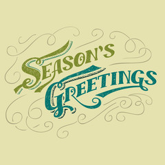 Seasons greetings typographic design
