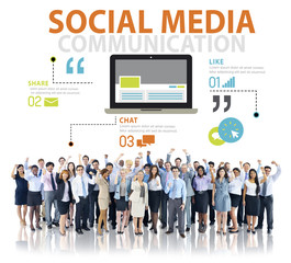 Social Media Social Networking Technology Connection Concept