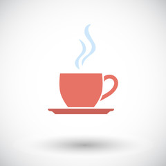 Cafe flat single icon.