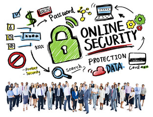 Obraz na płótnie Canvas Online Security Protection Internet Safety Aspiration Concept