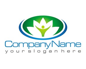 lotus leaf plant silhouette logo image vector