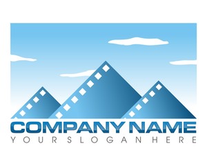 film mountain sky logo image vector