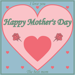 Vintage Happy Mothers's Day Typographical Background