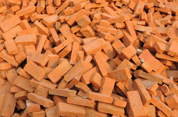 Orange brick stock for house building