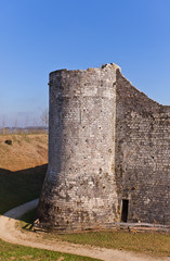 Fototapeta na wymiar Tower (XIII c.) of ramparts in Provins France. UNESCO site