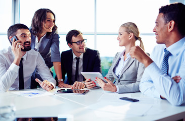 Business partners at work
